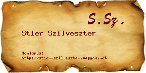 Stier Szilveszter névjegykártya
