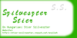 szilveszter stier business card